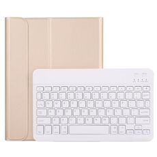 A11B Bluetooth 3.0 Custodia in pelle con tastiera Bluetooth rimovibile ABS ultrasottile per iPad Pro da 11 pollici, 2018, con slot per penna e supporto (oro)