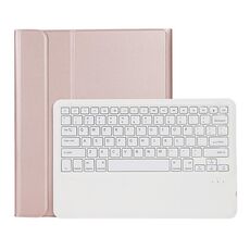 A12B Bluetooth 3.0 Custodia in pelle con tastiera Bluetooth rimovibile ultrasottile per iPad Pro 12,9 pollici, 2018, con slot per penna e supporto (oro rosa)