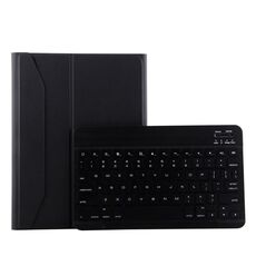 1130B Tastiera con struttura spazzolata in ABS Bluetooth 3.0 rimovibile + Custodia in pelle con struttura in pelle di agnello per iPad Pro 11 pollici (2018), con regolazione a tre marce / Funzione magnetica / Sleep (nero)