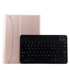 1130B Tastiera con struttura spazzolata in ABS Bluetooth 3.0 staccabile + Custodia in pelle con struttura in pelle di agnello per iPad Pro 11 pollici (2018), con regolazione a tre marce / Funzione magnetica / Sleep (rosa)