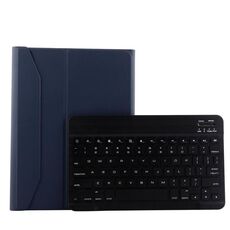 1130B Tastiera con struttura spazzolata in ABS Bluetooth 3.0 staccabile + Custodia in pelle con struttura in pelle di agnello per iPad Pro da 11 pollici (2018), con regolazione a tre marce / Funzione magnetica / Sleep (blu)