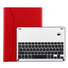 FT-1038B Tastiera staccabile Bluetooth 3.0 in lega di alluminio + Custodia in pelle con struttura in pelle di agnello per iPad Air / Air 2 / iPad Pro da 9,7 pollici, con idrorepellente / Regolazione dell'angolo a tre marce / Funzione magnetica / Sleep (rosso)