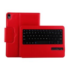 IP011 Tastiera Bluetooth 3.0 rimovibile ABS + Custodia in pelle con texture Litchi per iPad Pro 11 pollici (2018), con funzione di sospensione (rosso)