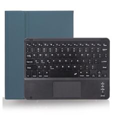 X-11BC Custodia per tastiera Bluetooth staccabile con texture liscia per iPad Pro da 11 pollici 2020/2018, con touchpad e slot per penna (verde scuro)