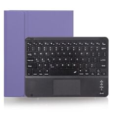 X-11BC Custodia per tastiera Bluetooth staccabile con texture liscia per iPad Pro 11 pollici 2020/2018, con touchpad e slot per penna (viola chiaro)