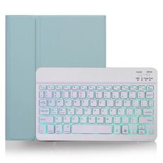 X-11BS Custodia per tastiera Bluetooth staccabile con texture liscia per iPad Pro 11 pollici 2020/2018, con slot per penna e retroilluminazione (verde)