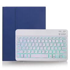 X-11BS Custodia per tastiera Bluetooth staccabile con texture liscia per iPad Pro da 11 pollici 2020/2018, con slot per penna e retroilluminazione (blu)