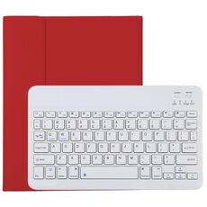 Tastiera bianca Bluetooth Bluetooth TG11B + custodia protettiva in pelle microfibra per iPad Pro 11 pollici (2020), con slot e supporto a penna (rosso)