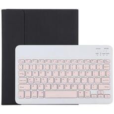 TG11B Tastiera Bluetooth rosa staccabile + custodia protettiva in pelle microfibra per iPad Pro da 11 pollici (2020), con slot per penna e supporto (nero)