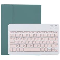 TG11B Tastiera rosa Bluetooth staccabile + custodia protettiva in pelle microfibra per iPad Pro da 11 pollici (2020), con slot per penna e supporto (verde scuro)