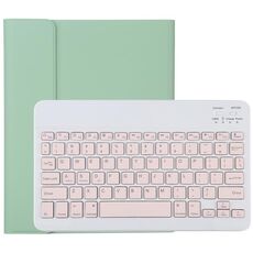 TG11B Tastiera rosa Bluetooth staccabile + custodia protettiva in pelle microfibra per iPad Pro da 11 pollici (2020), con slot per penna e supporto (verde)