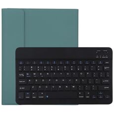 TG11B Tastiera Bluetooth staccabile nera + custodia protettiva in pelle microfibra per iPad Pro da 11 pollici (2020), con slot per penna e supporto (verde scuro)