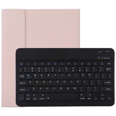 TG11B Tastiera Bluetooth staccabile nera + custodia protettiva in pelle in microfibra per iPad Pro da 11 pollici (2020), con slot per penna e supporto (rosa)