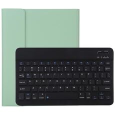 TG11B Tastiera Bluetooth staccabile nera + custodia protettiva in pelle microfibra per iPad Pro da 11 pollici (2020), con slot per penna e supporto (verde)