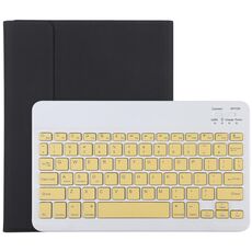TG11B Tastiera Bluetooth staccabile gialla + custodia protettiva in pelle microfibra per iPad Pro da 11 pollici (2020), con slot per penna e supporto (nero)