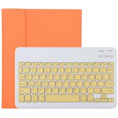TG11B Tastiera Bluetooth staccabile gialla + custodia protettiva in pelle microfibra per iPad Pro da 11 pollici (2020), con slot per penna e supporto (arancione)