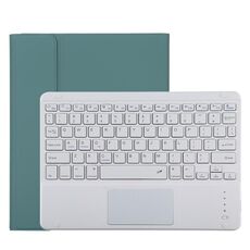 Custodia protettiva in pelle microfibra con tastiera Bluetooth staccabile TG11BC per iPad Pro da 11 pollici (2020), con touchpad, slot per penna e supporto (verde scuro)