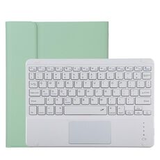 TG11BC Custodia protettiva in pelle microfibra con tastiera Bluetooth staccabile per iPad Pro da 11 pollici (2020), con touchpad, slot per penna e supporto (verde)