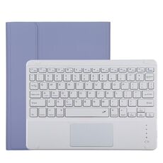 Custodia protettiva in pelle microfibra con tastiera Bluetooth staccabile TG11BC per iPad Pro da 11 pollici (2020), con touchpad e slot per penna e supporto (viola)