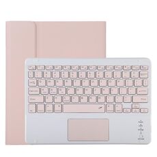 TG11BC Custodia protettiva in pelle microfibra con tastiera Bluetooth staccabile per iPad Pro da 11 pollici (2020), con touchpad, slot per penna e supporto (rosa)