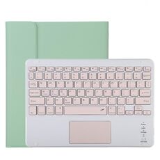 Custodia protettiva in pelle microfibra con tastiera Bluetooth staccabile TG11BC per iPad Pro da 11 pollici (2020), con touchpad e slot per penna e supporto (verde)