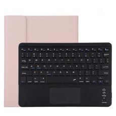TG11BC Custodia protettiva in pelle microfibra con tastiera nera Bluetooth staccabile per iPad Pro da 11 pollici (2020), con touchpad, slot per penna e supporto (rosa)