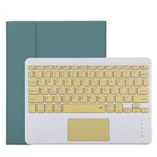 TG11BC Custodia protettiva in pelle microfibra con tastiera Bluetooth staccabile per iPad Pro da 11 pollici (2020), con touchpad, slot per penna e supporto (verde scuro)