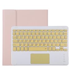 Custodia protettiva in pelle microfibra con tastiera Bluetooth staccabile TG11BC per iPad Pro da 11 pollici (2020), con touchpad e slot per penna e supporto (rosa)