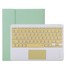 TG11BC Custodia protettiva in pelle microfibra con tastiera Bluetooth staccabile per iPad Pro da 11 pollici (2020), con touchpad, slot per penna e supporto (verde)