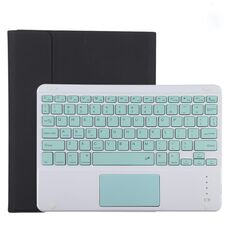 Custodia protettiva in pelle microfibra con tastiera verde Bluetooth staccabile TG11BC per iPad Pro da 11 pollici (2020), con touchpad, slot per penna e supporto (nero)