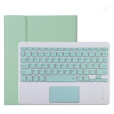 TG11BC Custodia protettiva in pelle microfibra con tastiera verde Bluetooth staccabile per iPad Pro da 11 pollici (2020), con touchpad, slot per penna e supporto (verde)