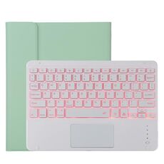 TG11BCS Custodia protettiva in pelle microfibra con tastiera Bluetooth staccabile per iPad Pro da 11 pollici (2020), con retroilluminazione, touchpad, slot per penna e supporto (verde)