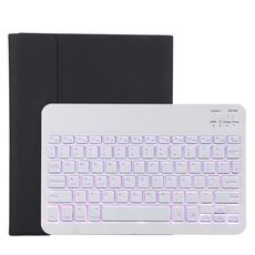 Custodia protettiva in pelle microfibra con tastiera Bluetooth staccabile TG11BS per iPad Pro da 11 pollici (2020), con retroilluminazione, slot per penna e supporto (nero)