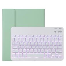 Custodia protettiva in pelle microfibra con tastiera Bluetooth staccabile TG11BS per iPad Pro da 11 pollici (2020), con retroilluminazione, slot per penna e supporto (verde)
