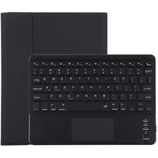 TG109BC Tastiera BLUETOOTH BLUETOOTH BLUETOOTH + custodia protettiva in pelle microfibra per iPad Air 2020, con touch pad e slot e supporto per penna (nero)