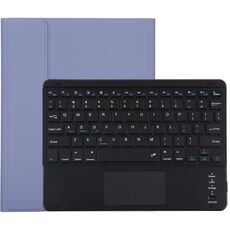 TG109BC Bluetooth Bluetooth Bluetooth BLUETOOTH + custodia protettiva in cuoio in microfibra per iPad Air 2020, con touch pad e slot e supporto per penna (viola)