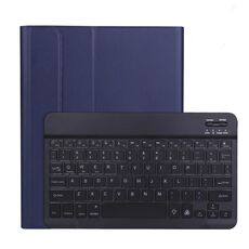 A11BS 2020 Custodia protettiva per tastiera Bluetooth rimovibile in ABS ultrasottile per iPad Pro da 11 pollici (2020), con retroilluminazione, slot per penna e supporto (blu scuro)