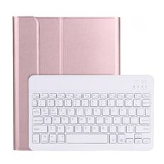 A11BS 2020 Custodia protettiva per tastiera Bluetooth rimovibile in ABS ultra sottile per iPad Pro da 11 pollici (2020), con retroilluminazione, slot per penna e supporto (oro rosa)