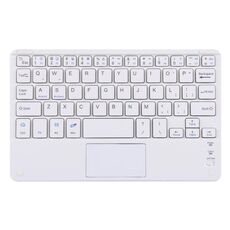 Tastiera wireless Bluetooth con pannello touch, compatibile con tutti i tablet da 10 pollici Android e Windows con funzioni Bluetooth (bianca)