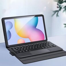 Per Samsung Galaxy Tab S6 Lite Dux Ducis Tastiera Bluetooth Bluetooth Ultrathin Horizontal Custodia in pelle flip con touchpad & Smart Sleep Function & Holder (Nero)