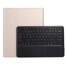 A970-Una custodia in pelle con tastiera Bluetooth Splittabile per Samsung Galaxy Tab S7 / S7 FE T730 / S7 Plus T970 / T975, con touchpad e supporto (oro)