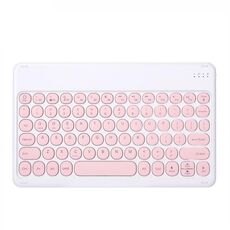 X3 10 pollici universale tablet tondo tastiera wireless tastiera Bluetooth (rosa)