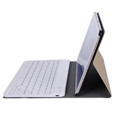 Custodia con tastiera Bluetooth divisa ultrasottile in ABS per Huawei M5 / C5 da 10,1 pollici, con funzione di staffa (oro)