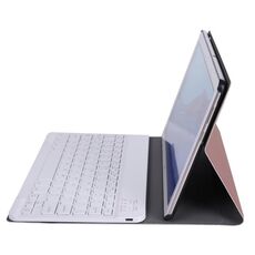 Custodia con tastiera Bluetooth divisa ultrasottile in ABS per Huawei M5 / C5 da 10,1 pollici, con funzione di staffa (oro rosa)