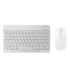 YS-001 Tablet da 9,7-10,1 pollici Telefoni Mini tastiera Bluetooth wireless universale, Stile: con mouse Bluetooth (bianco)