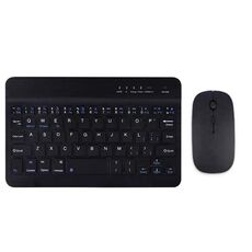 YS-001 Tablet da 7-8 pollici Tastiera universale senza fili Bluetooth Mini, Stile: con mouse Bluetooth (nero)