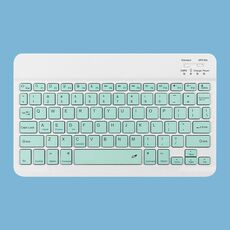 Set tastiera e mouse Bluetooth portatili ultrasottili universali per telefoni tablet, dimensioni: 10 pollici (tastiera verde)