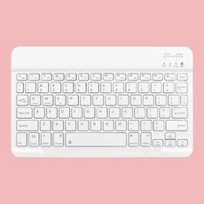 Tastiera Bluetooth portatile ultrasottile universale per telefoni tablet, dimensioni: 10 pollici (tastiera bianca)
