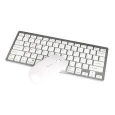 Mini tastiera wireless ultra sottile X5 + set mouse wireless, supporto per sistema Win / Android / IOS (argento)
