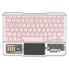 Tastiera Bluetooth wireless retroilluminata KB-333 per telefono cellulare, tablet, tastiera compatibile con laptop (rosa)